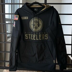 Nike Black & Olive Pittsburgh Steelers Logo Hoodie